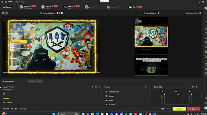 setup whatnot vertical stream for auctions or sport with obs