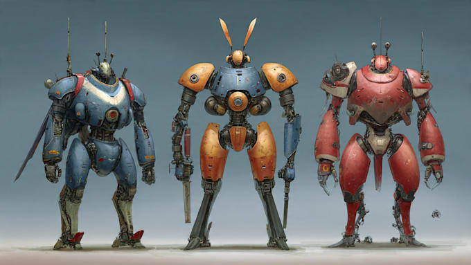 draw your robot, mecha or futuristic concept characters