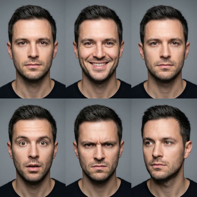 generate ai character faces with multiple expressions