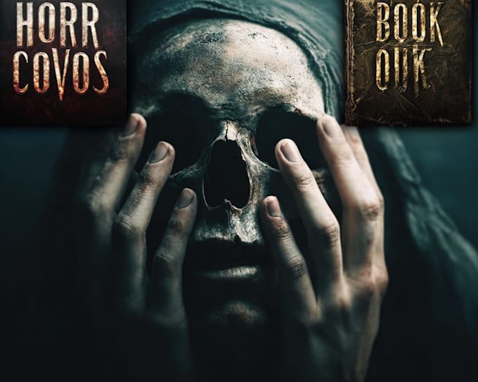 create horror book cover illustration