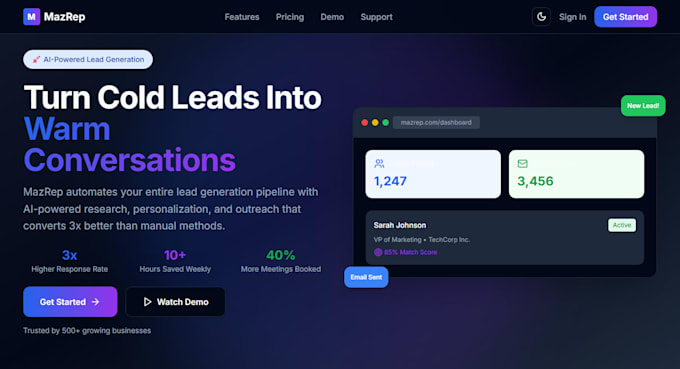 build a professional website for startups and brands