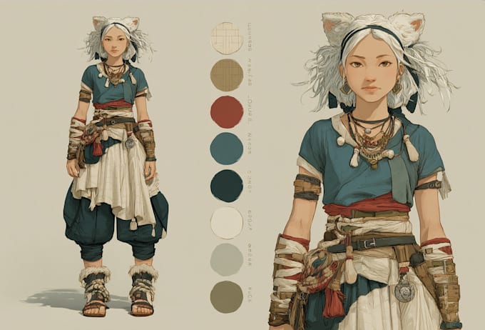 design a professional 2d digital character design