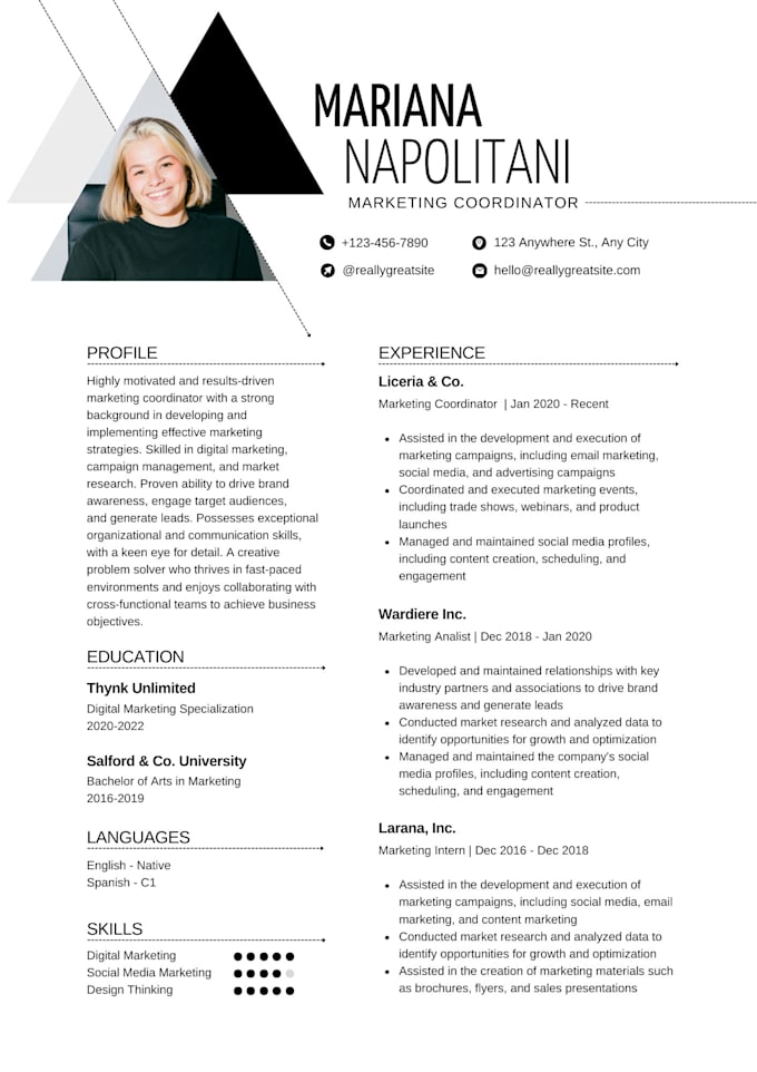 design mordern and proffesional resume for jobs