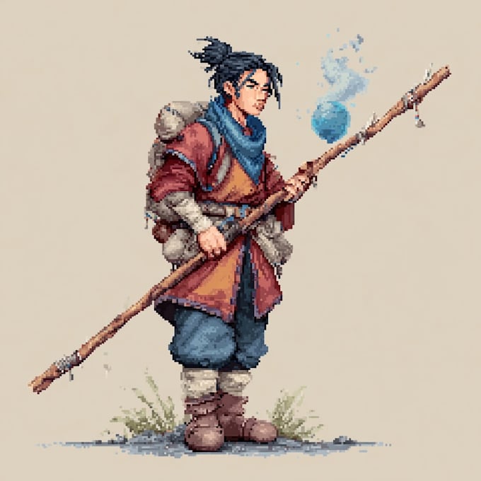 ilustración digital or pixel art