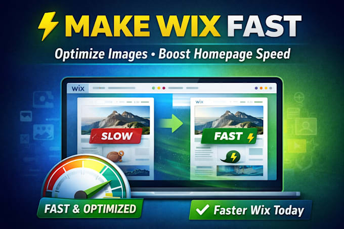optimize wix images and improve wix homepage loading speed