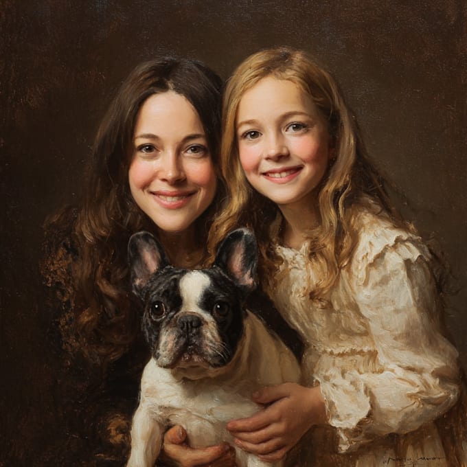 create pet portrait illustration