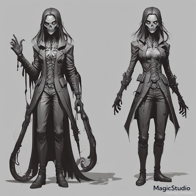 fantasy horror and fantasy horror character art