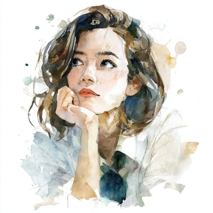 draw watercolor pet portrait