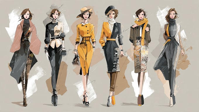 Draw a professional fashion illustration by Avarielack | Fiverr