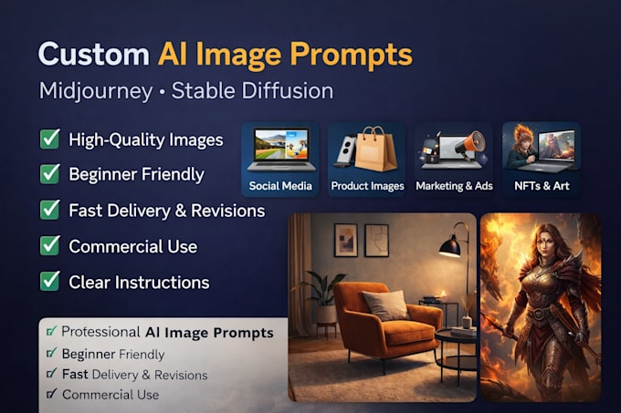 create high converting ai image prompts for any platform