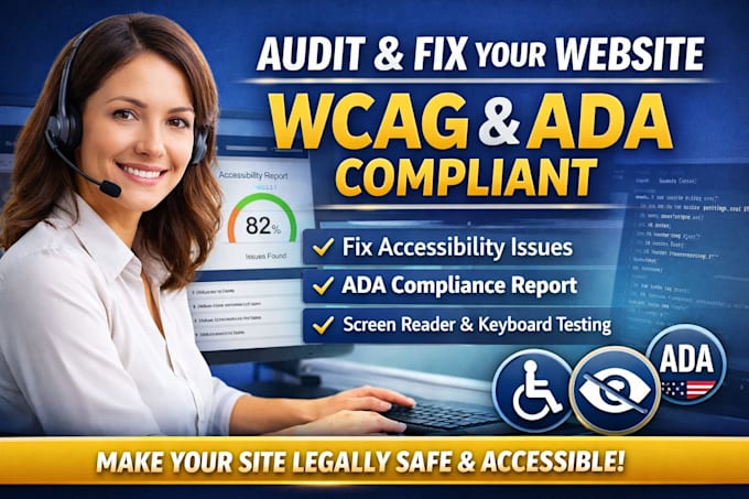 conduct a wcag 2 1 aa accessibility audit and ada compliance