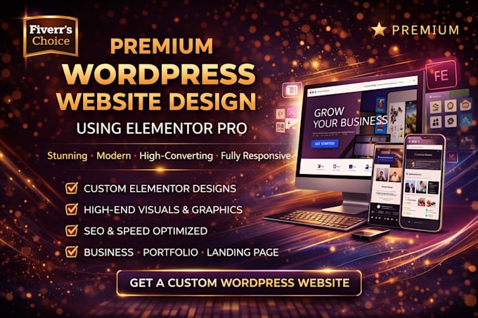 develop a modern wordpress website using elementor pro