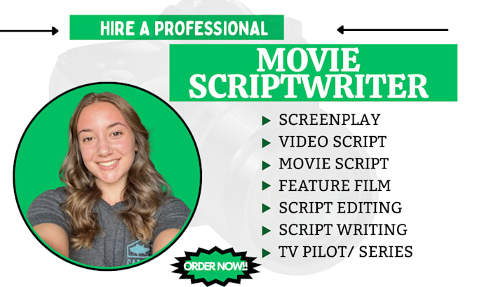 write your movie script screenplay feature film script tv series script editing
