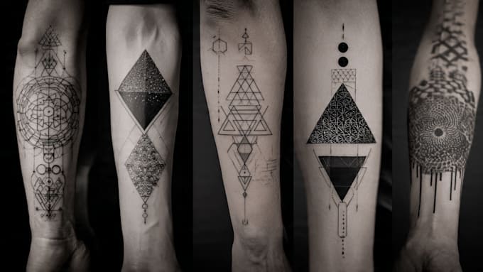 design a minimalist or geometric tattoo
