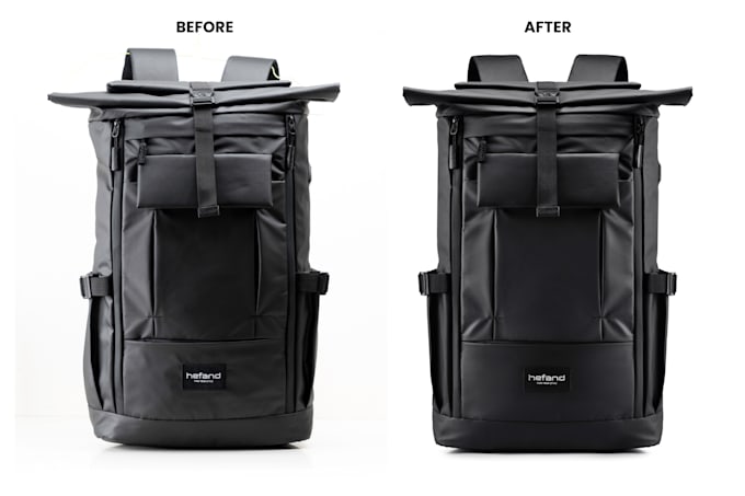 professionally edit and fix backpack product photos
