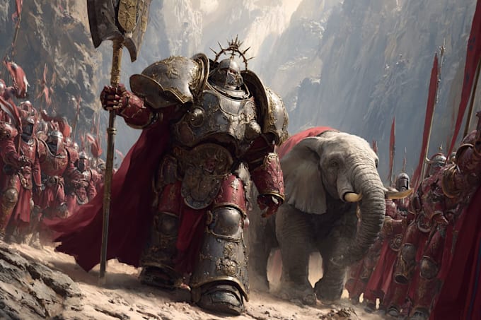 draw a warhammer 40k character art