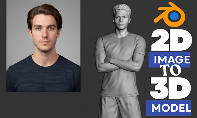 convert 2d photo to realistic 3d bust model, stl file, obj, 3mf for 3d printing
