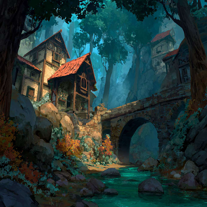 make professional environment concept art for aaa games