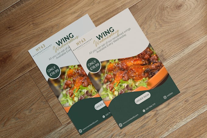 design modern food flyer for restaurant and cafe