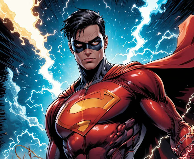 design full color comic book cover