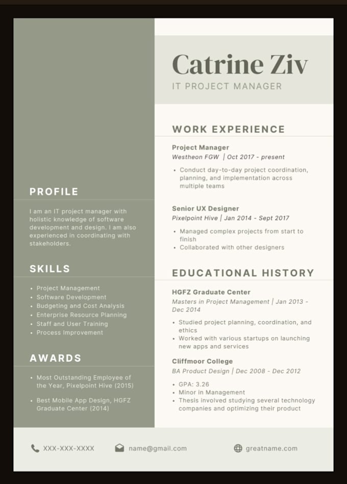 create an ats friendly resume