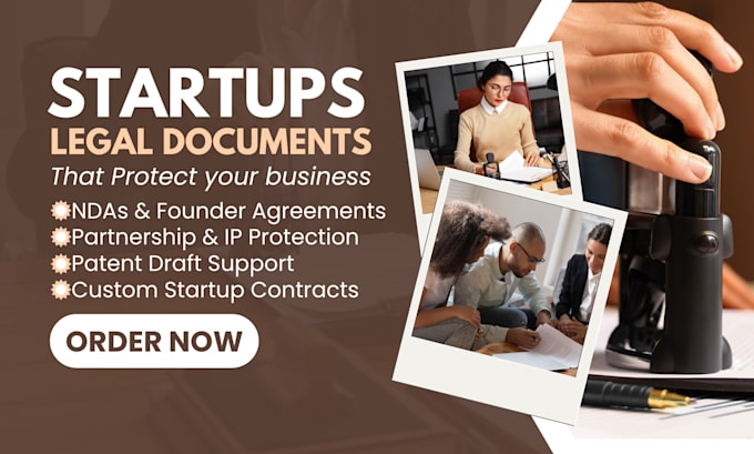 draft custom startup contracts, nda, partnership agreement, patent draft