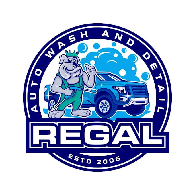 do auto detailing and car wash service cleaning logo