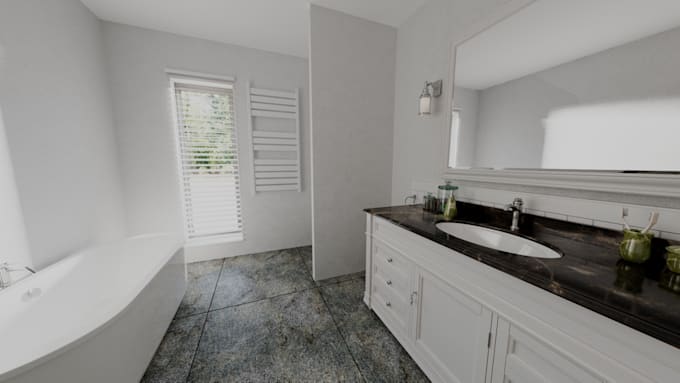 design realistic 3d interior renders for living spaces