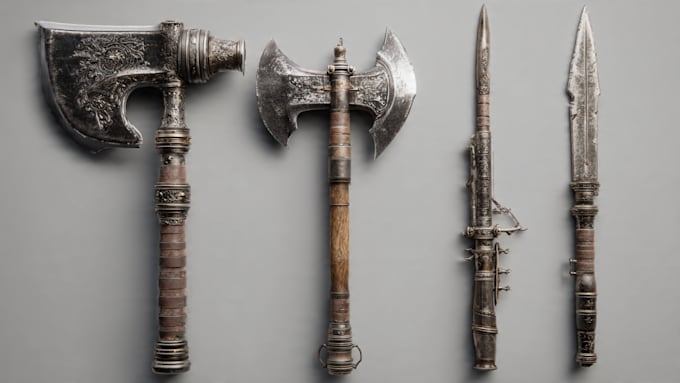 design unique weapons illustrations