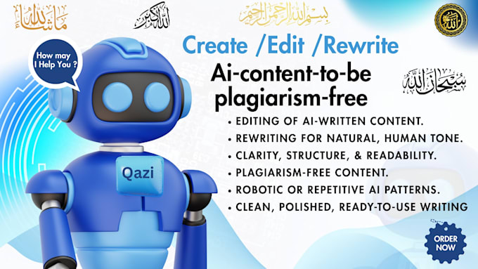 edit and rewrite ai content to be plagiarism free
