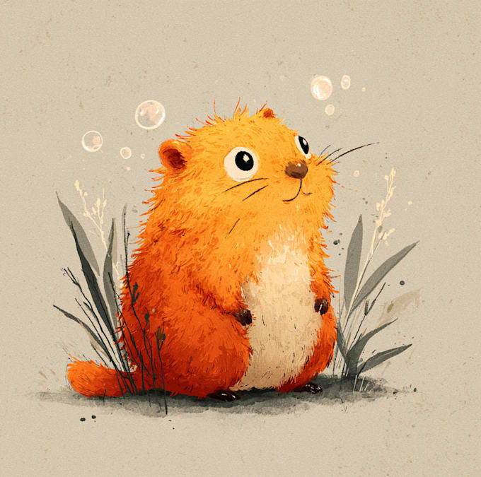 draw cute cartoon or animal illustration