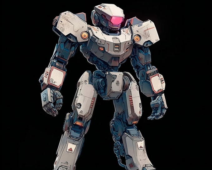 draw your mecha, robot and armored characters