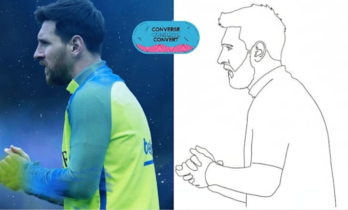 minimalist line art style 1 person