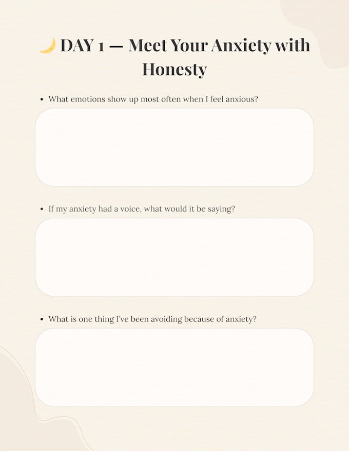 create a calming printable wellness journal in PDF