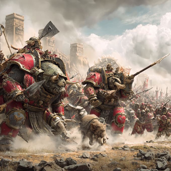 paint warhammer themed illustration