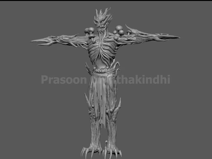 create detailed 3d character models in zbrush and blender
