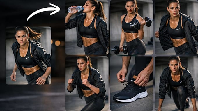 create multiple realistic poses, angles and image variations from one photo