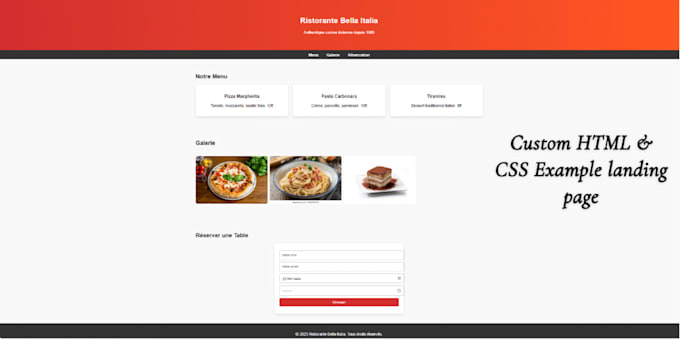 create a website using HTML and CSS