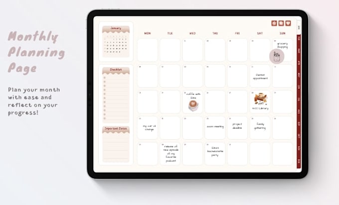 design 2026 digital planner templates, custom journals
