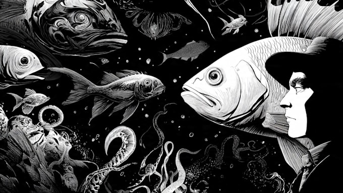 draw black and white illustrations
