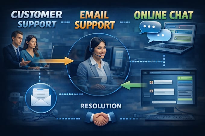 be your professional customer support representative for chat and email