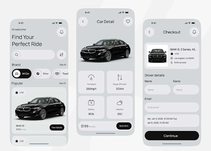 create transportation and booking app