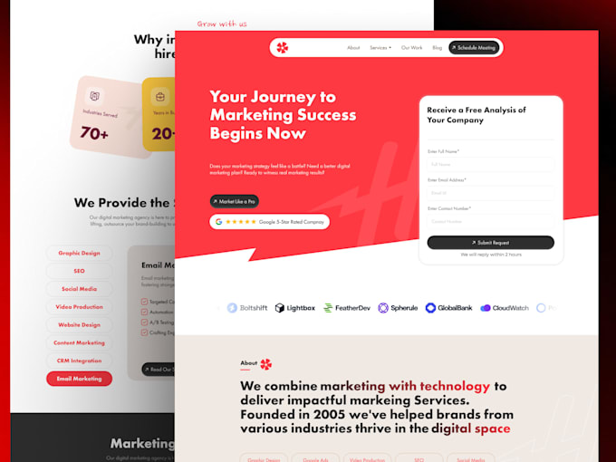 design user friendly landing page