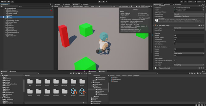 build unity game prototypes, mechanics and core systems