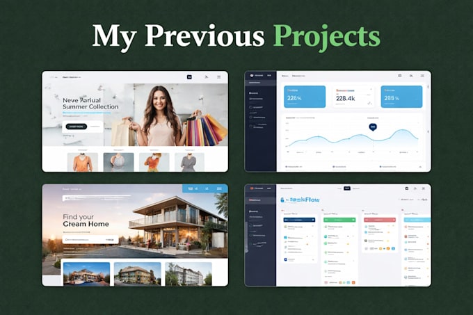 create website using react js, node js, next js, javascript, typescript