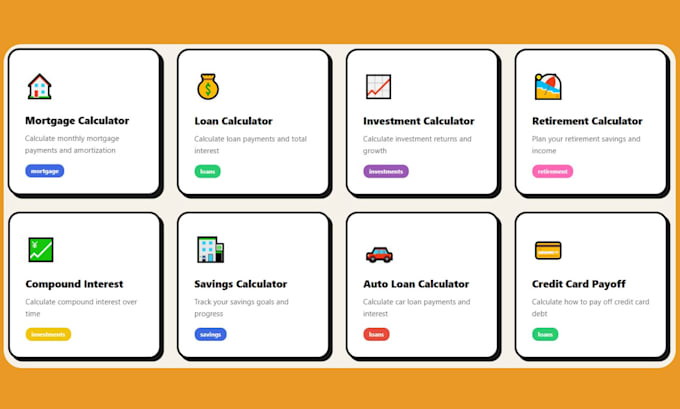 build fast, SEO friendly custom calculators and web tools
