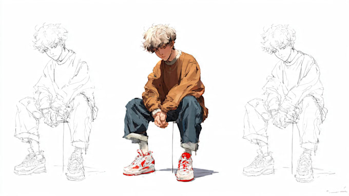 sketch you color anime sketch art