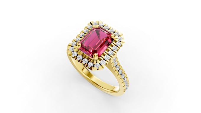 design custom ring cad models with realistic render and animation