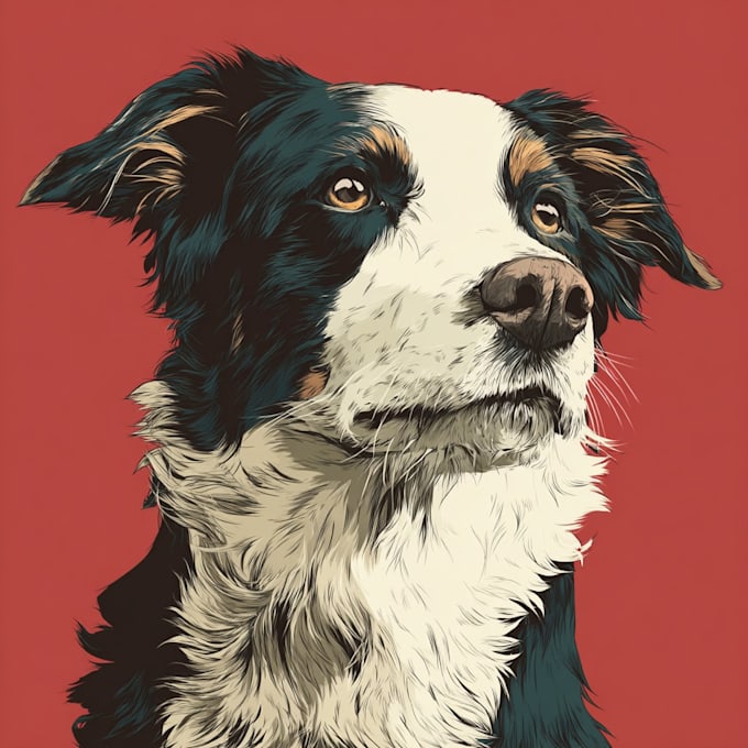 custom pet portrait, dog portrait, cat portrait drawing