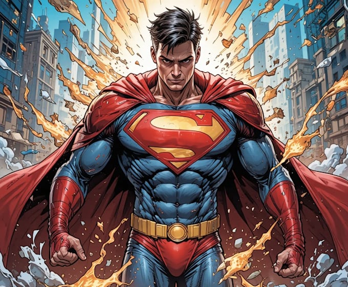 illustrate cinematic comic book covers